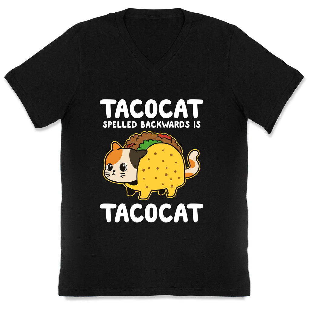 Tacocat Spelled Backwards V-Neck Unisex