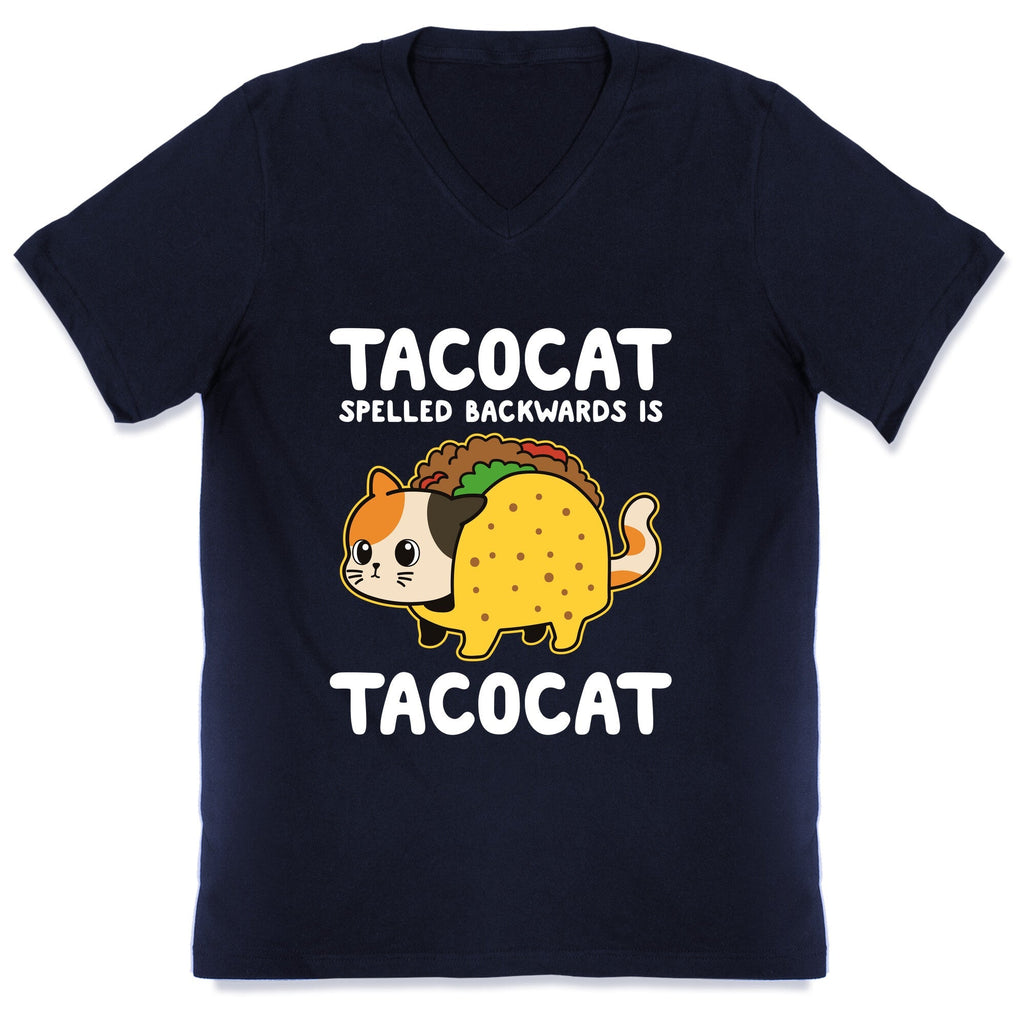 Tacocat Spelled Backwards V-Neck Unisex