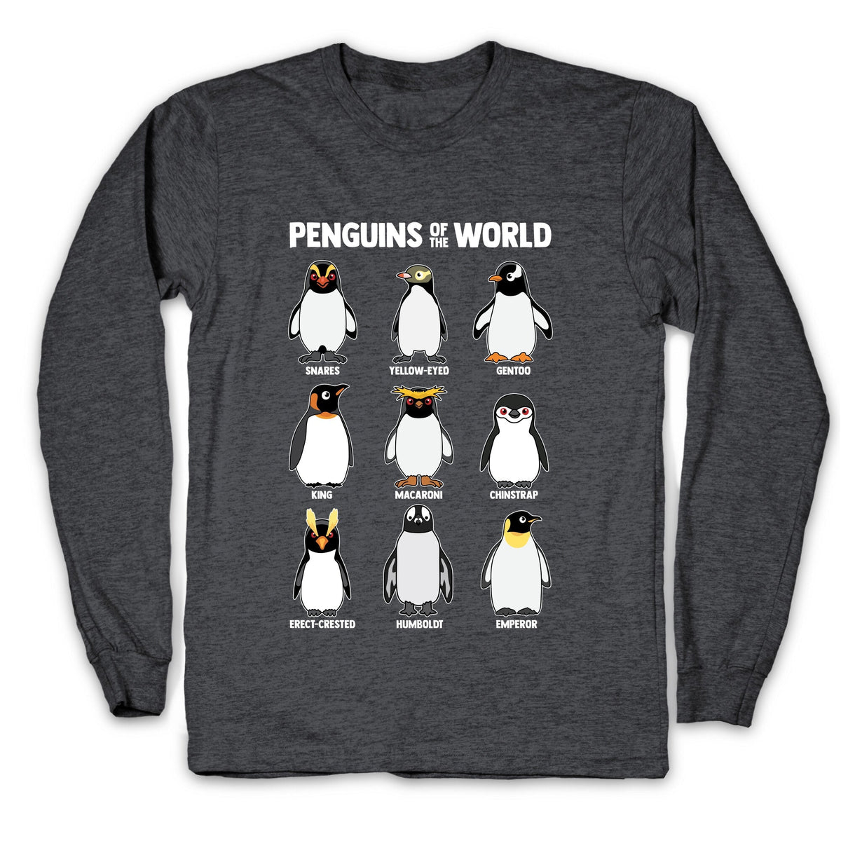 Penguins of the World Longsleeve Tee Unisex
