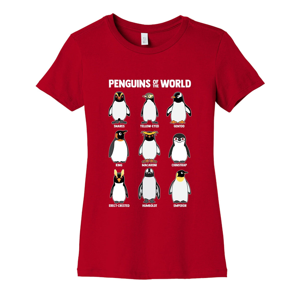 Penguins of the World Womens Cotton Tee Unisex