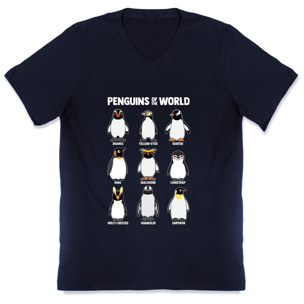 Penguins of the World V-Neck Unisex