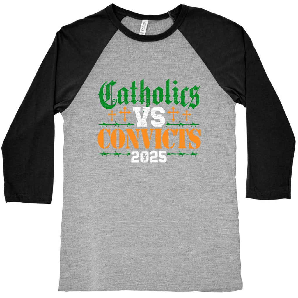 Catholics vs Convicts 2025 Baseball Tee Unisex