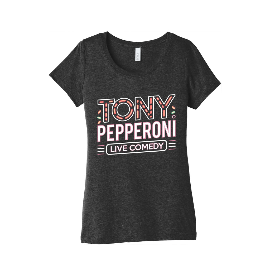 Tony Pepperoni Live Comedy Womens Triblend Tee Unisex