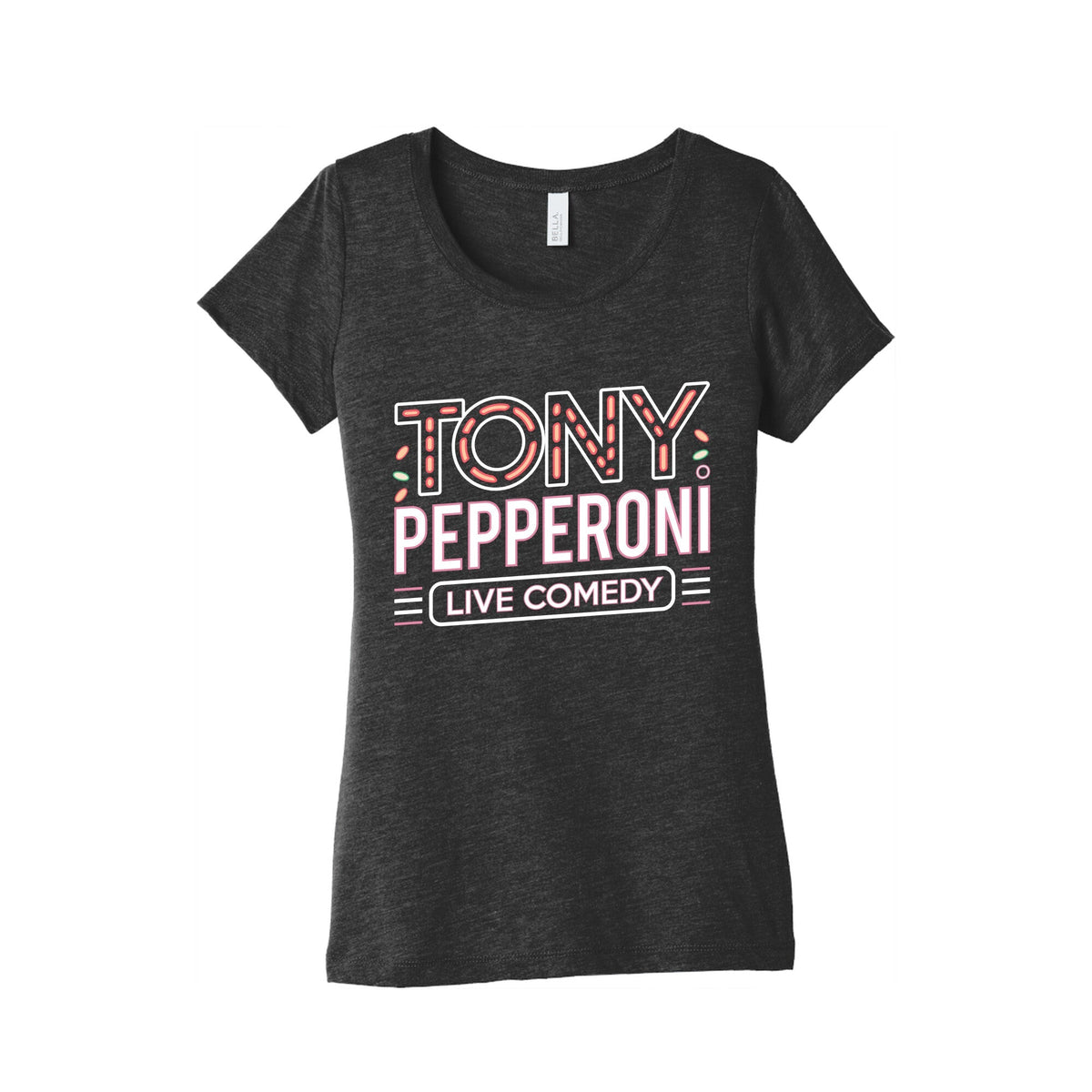 Tony Pepperoni Live Comedy Womens Triblend Tee Unisex