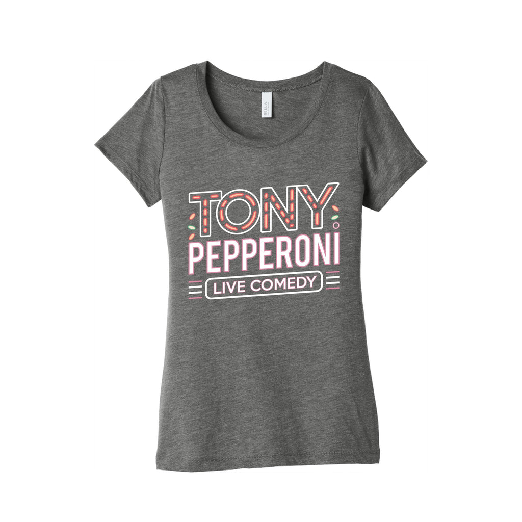 Tony Pepperoni Live Comedy Womens Triblend Tee Unisex