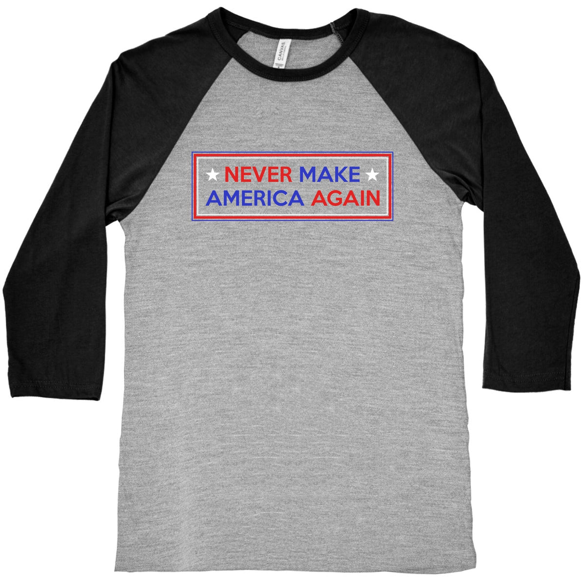 Never Make America Again Trump Baseball Tee Unisex