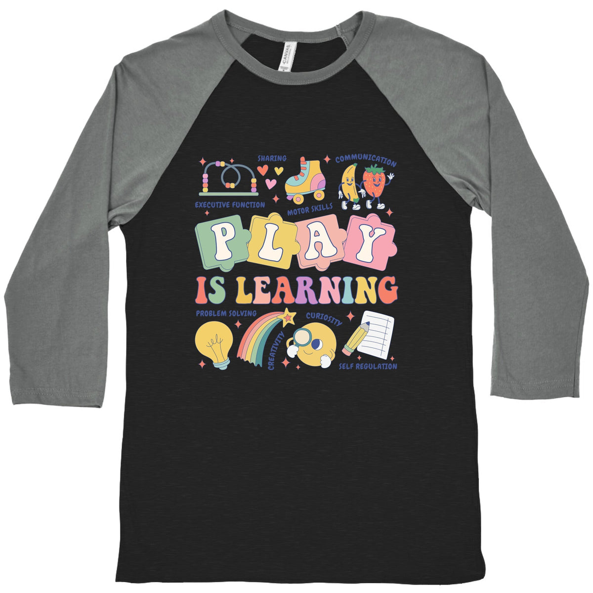 Play Is Learning Kindergarten Teacher Team Baseball Tee Unisex
