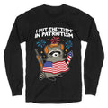 Tism In Patriotism Racoon Longsleeve Tee Unisex