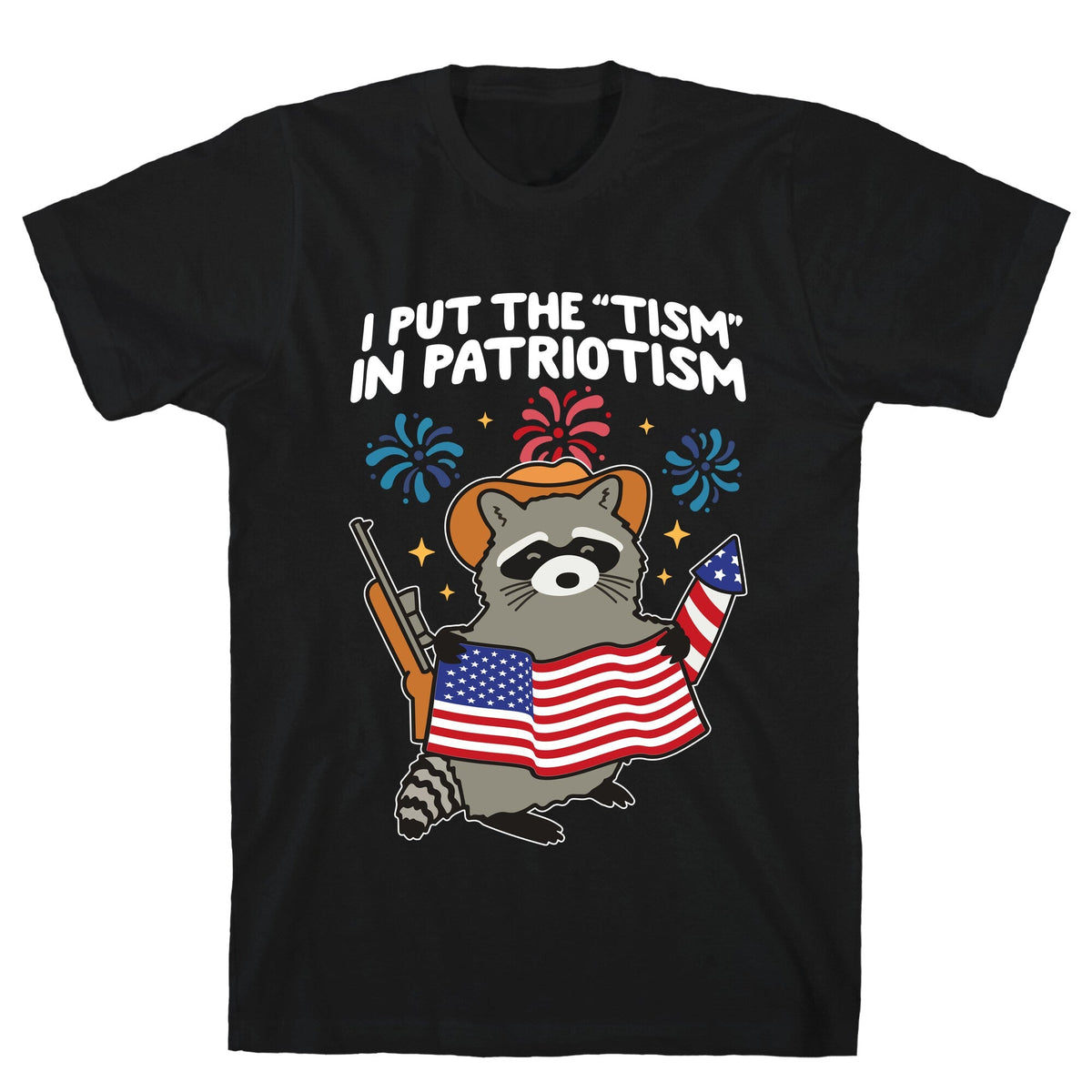 Tism In Patriotism Racoon Unisex