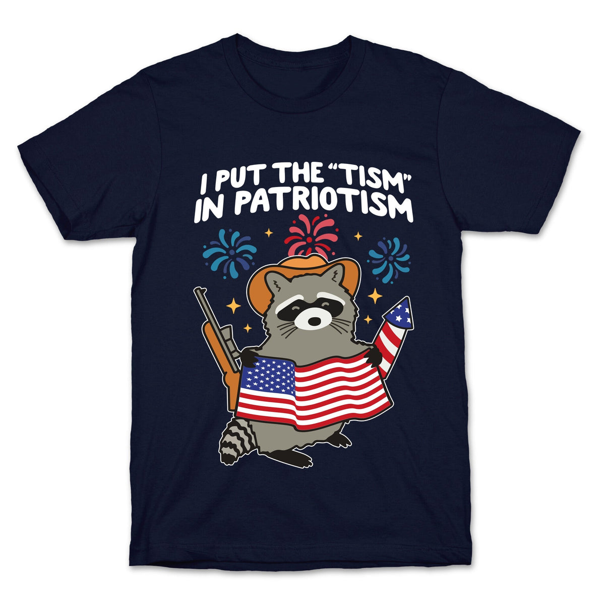 Tism In Patriotism Racoon Unisex