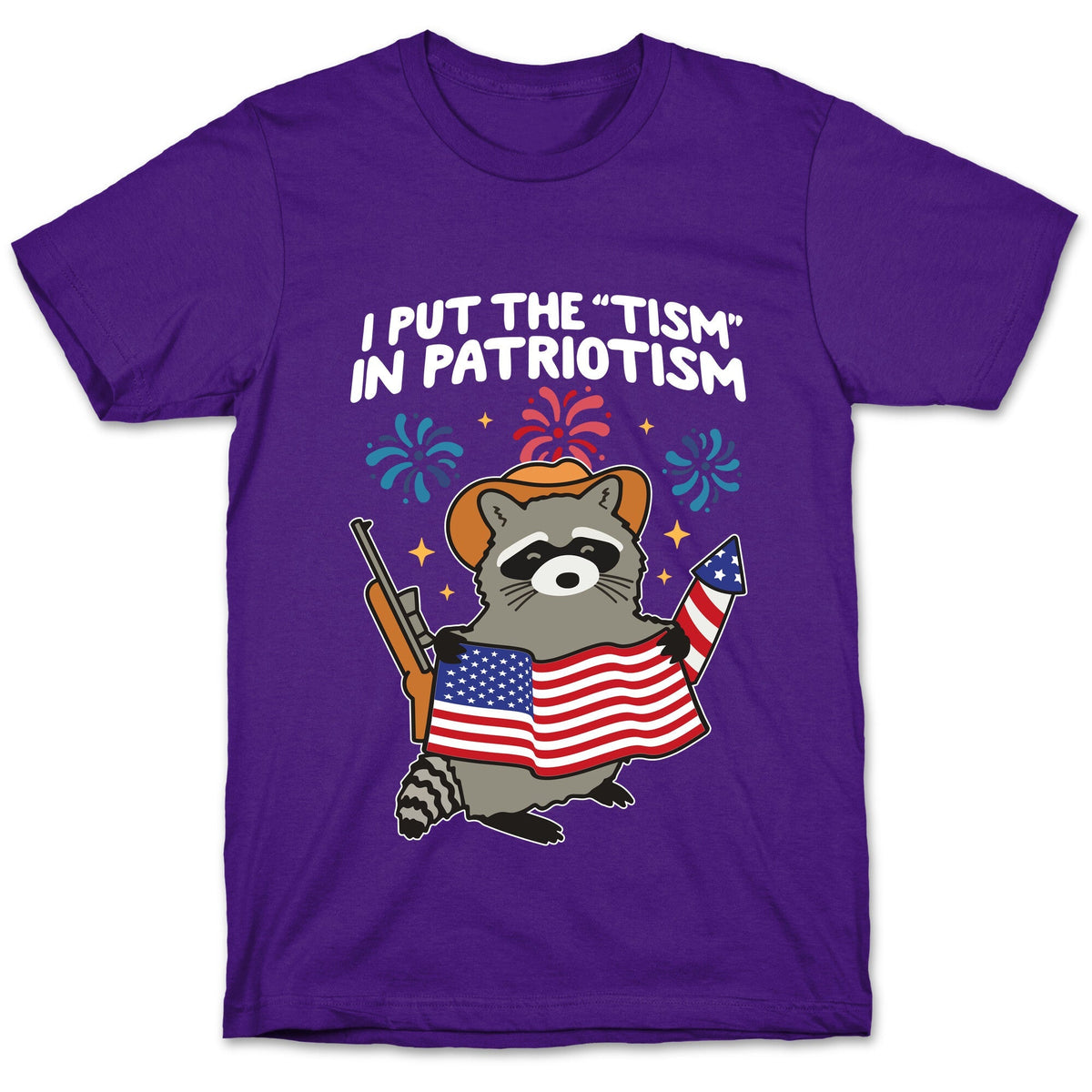 Tism In Patriotism Racoon Unisex
