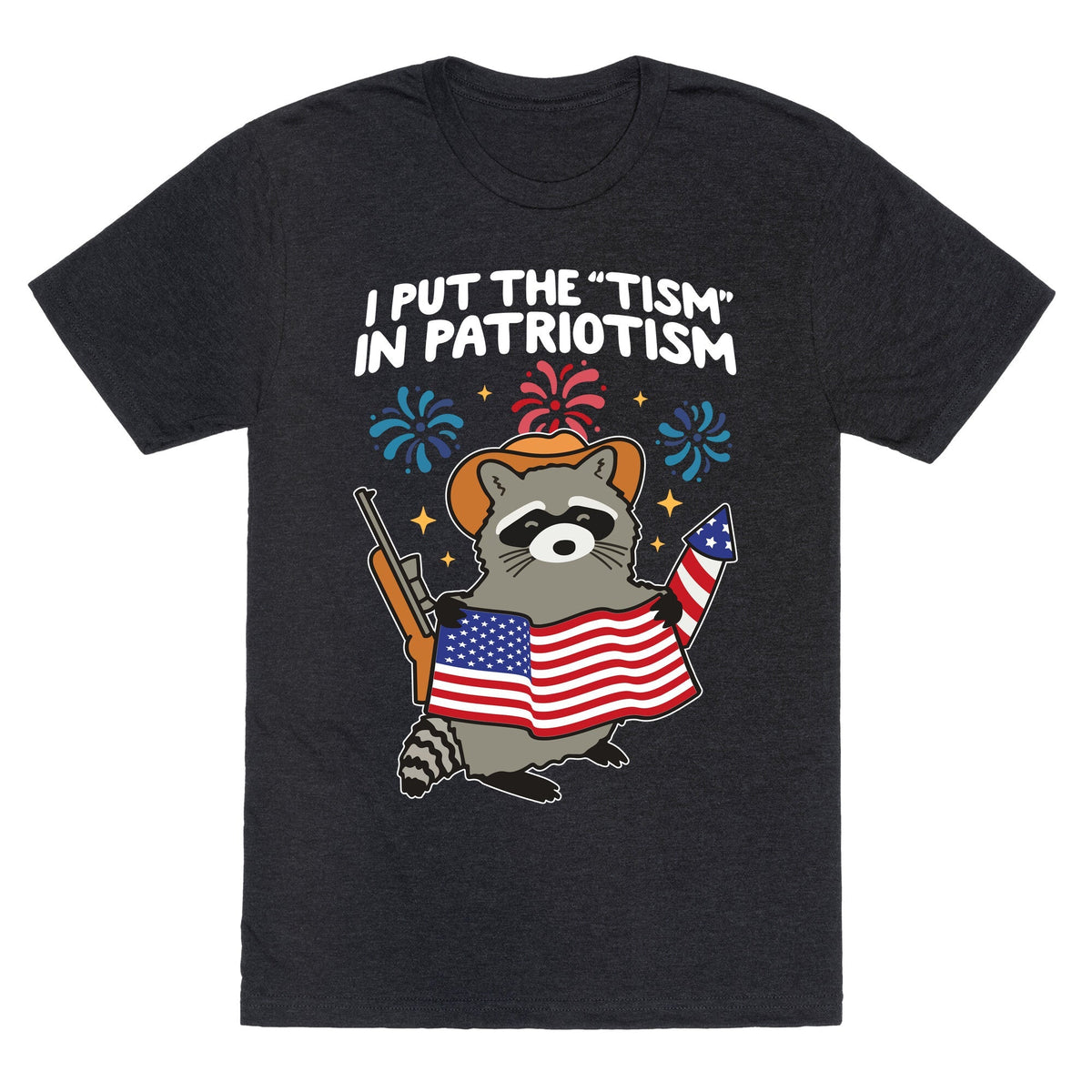 Tism In Patriotism Racoon Unisex Triblend Tee Unisex