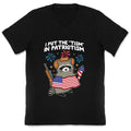 Tism In Patriotism Racoon V-Neck Unisex