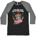 Tism In Patriotism Racoon Baseball Tee Unisex