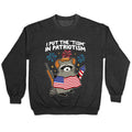 Tism In Patriotism Racoon Crewneck Unisex