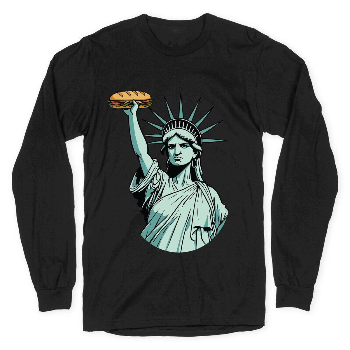 Statue of Liberty Sandwich Guy DC Longsleeve Tee Unisex