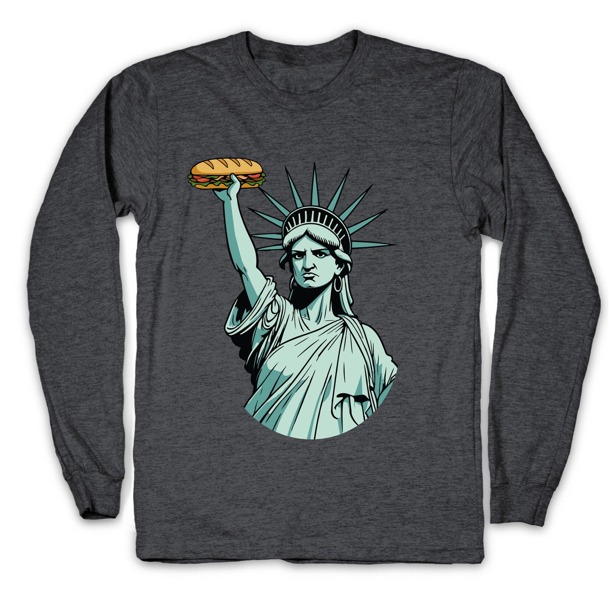 Statue of Liberty Sandwich Guy DC Longsleeve Tee Unisex