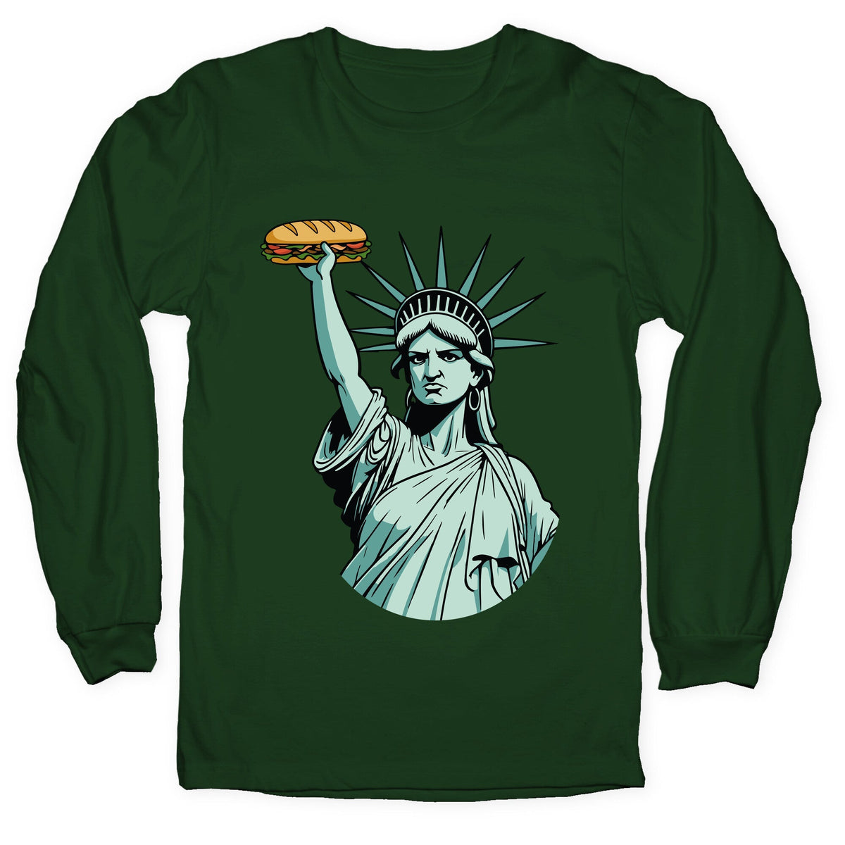 Statue of Liberty Sandwich Guy DC Longsleeve Tee Unisex