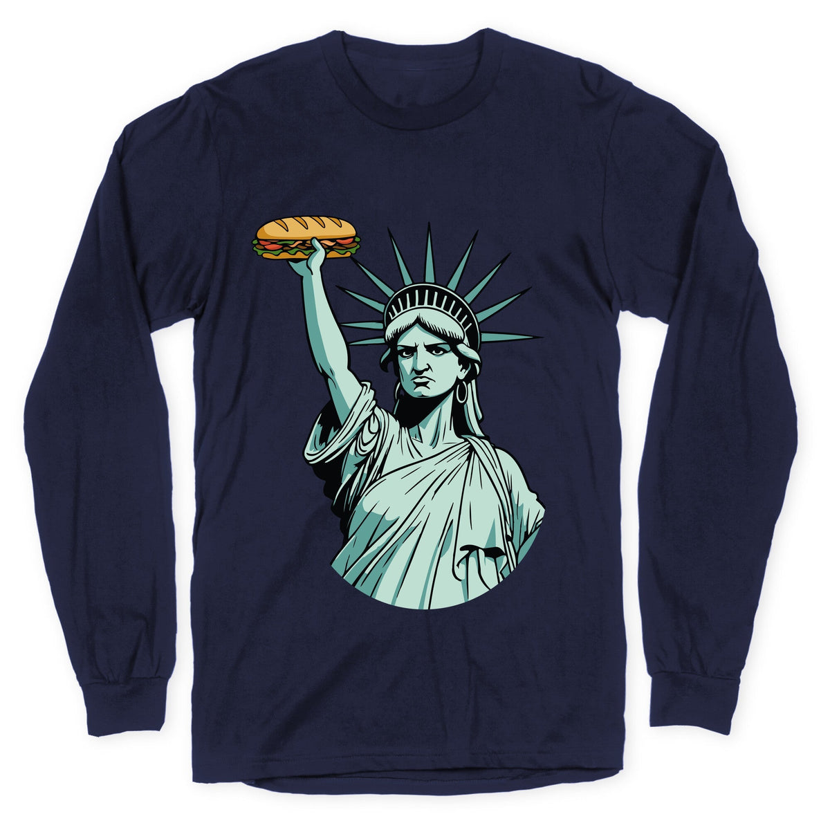 Statue of Liberty Sandwich Guy DC Longsleeve Tee Unisex