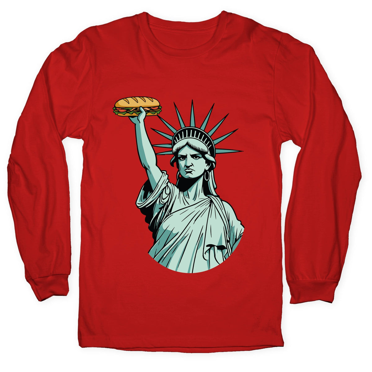Statue of Liberty Sandwich Guy DC Longsleeve Tee Unisex