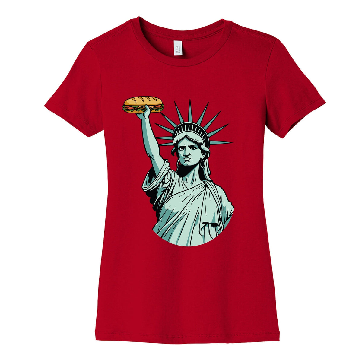 Statue of Liberty Sandwich Guy DC Womens Cotton Tee Unisex