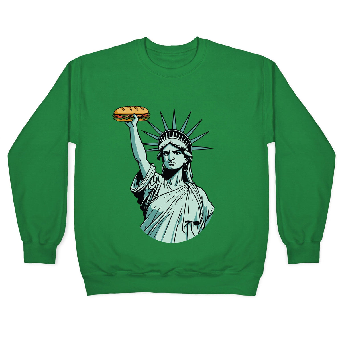 Statue of Liberty Sandwich Guy DC Crewneck Unisex
