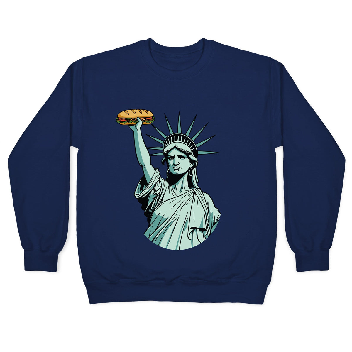 Statue of Liberty Sandwich Guy DC Crewneck Unisex