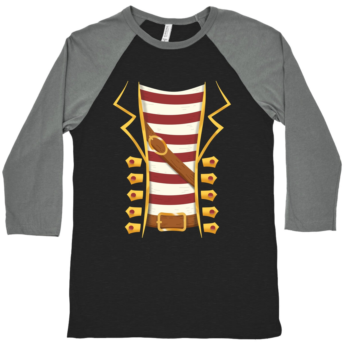 Buccaneer Halloween Pirate Costume Baseball Tee Unisex