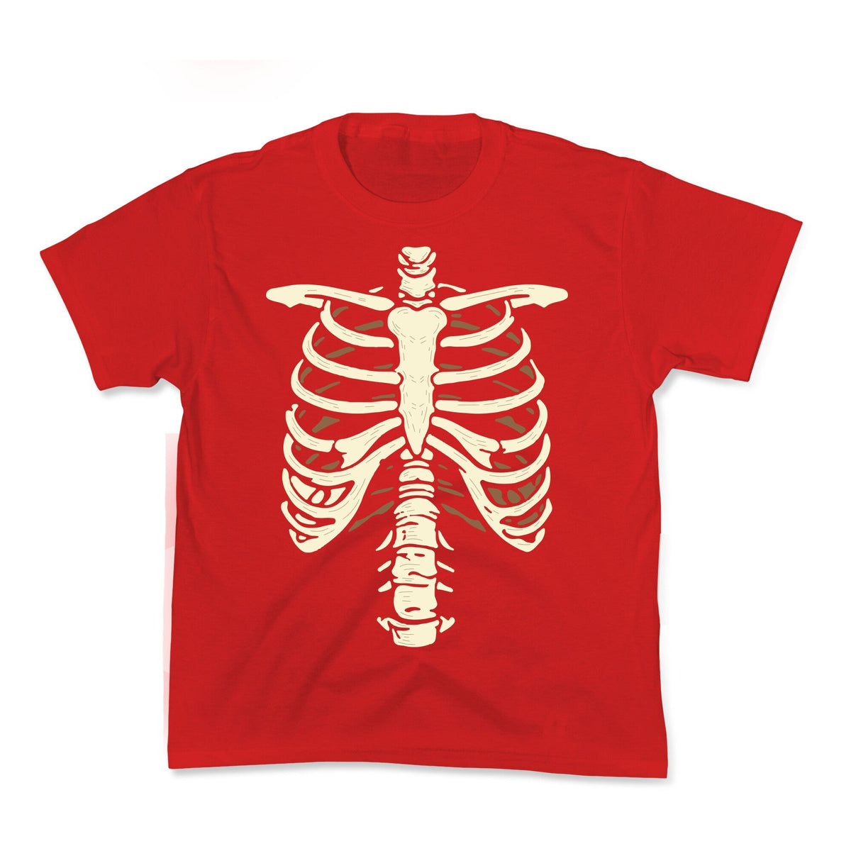 Skeleton Rib Cage Halloween Costume Kids Tee Unisex