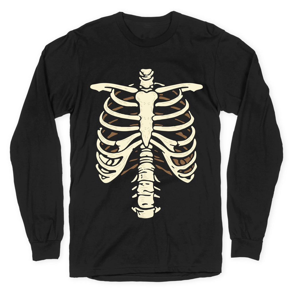 Skeleton Rib Cage Halloween Costume Longsleeve Tee Unisex