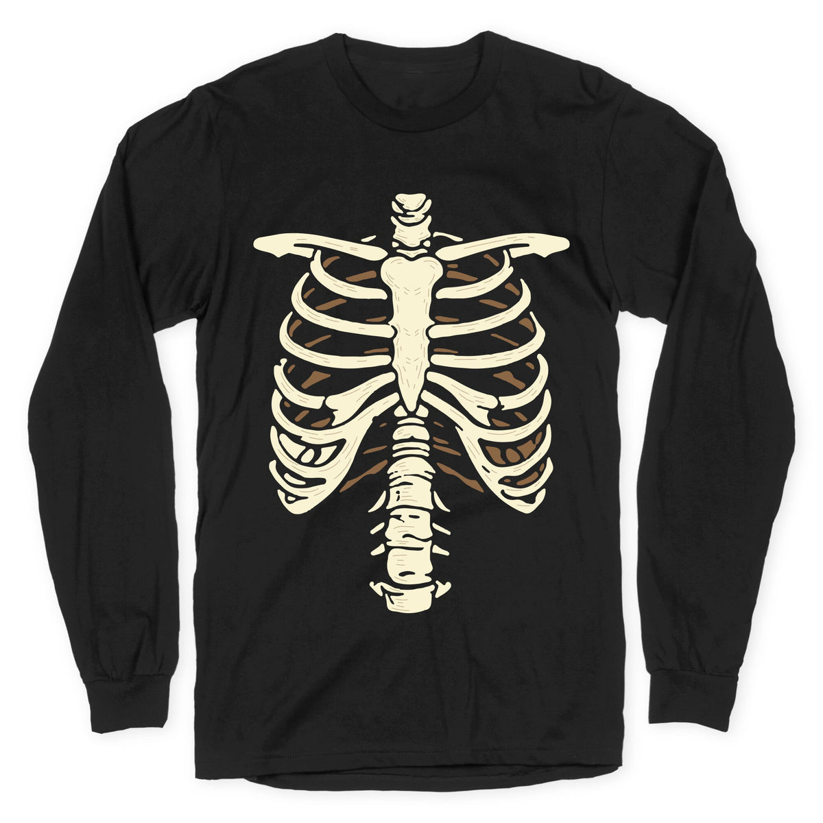 Skeleton Rib Cage Halloween Costume Longsleeve Tee Unisex