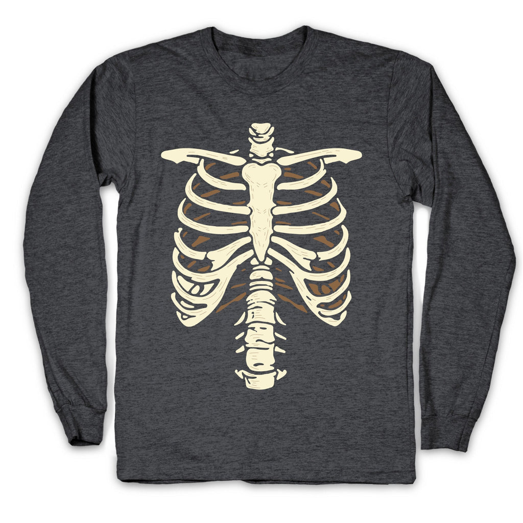 Skeleton Rib Cage Halloween Costume Longsleeve Tee Unisex