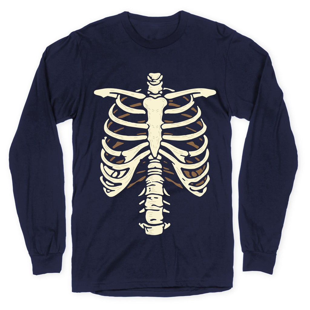 Skeleton Rib Cage Halloween Costume Longsleeve Tee Unisex