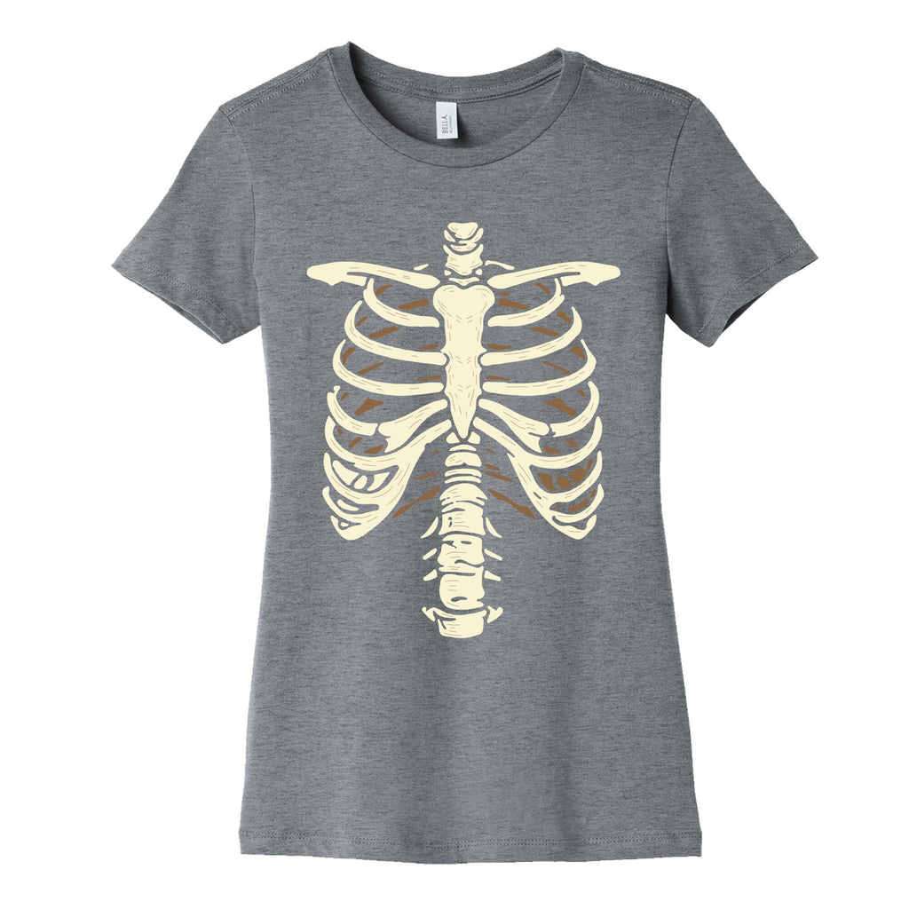 Skeleton Rib Cage Halloween Costume Womens Cotton Tee Unisex