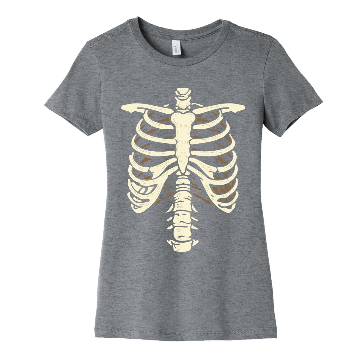 Skeleton Rib Cage Halloween Costume Womens Cotton Tee Unisex