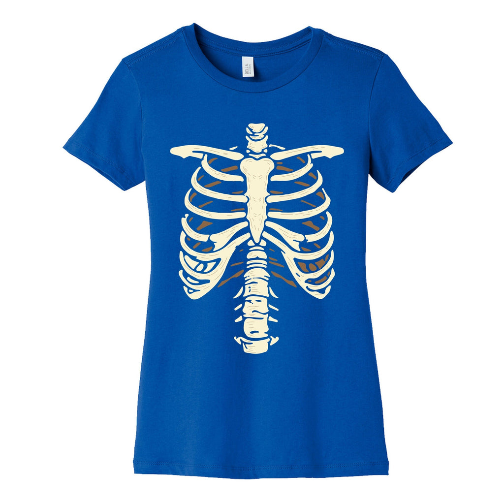 Skeleton Rib Cage Halloween Costume Womens Cotton Tee Unisex