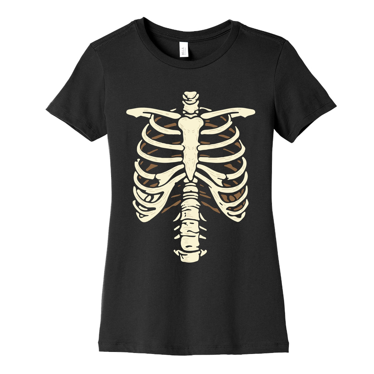 Skeleton Rib Cage Halloween Costume Womens Cotton Tee Unisex