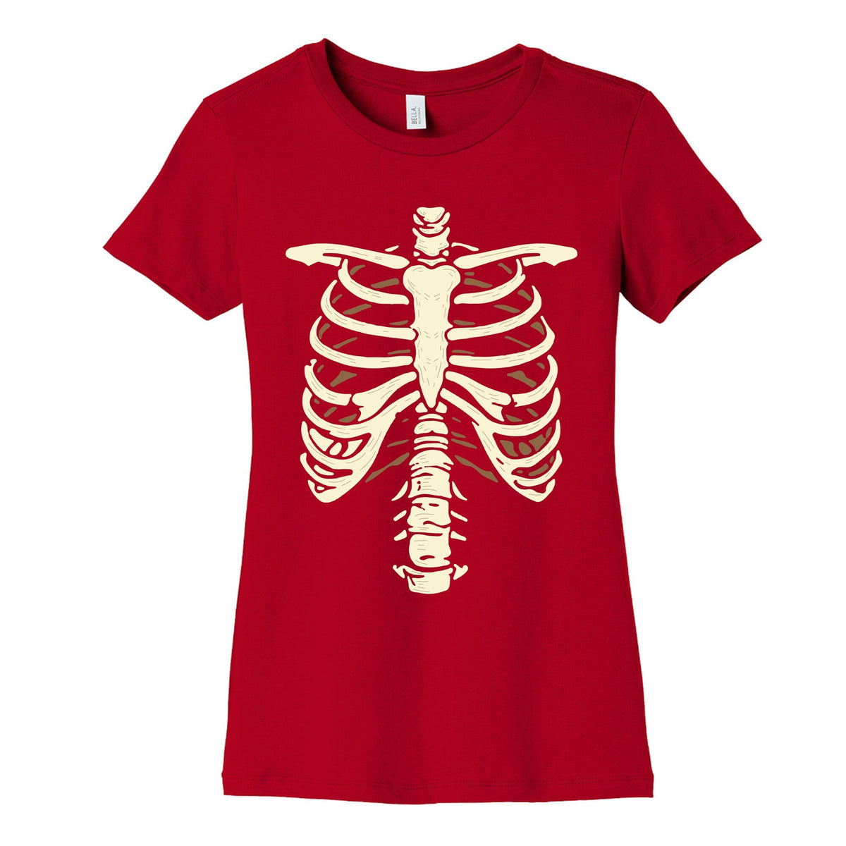 Skeleton Rib Cage Halloween Costume Womens Cotton Tee Unisex