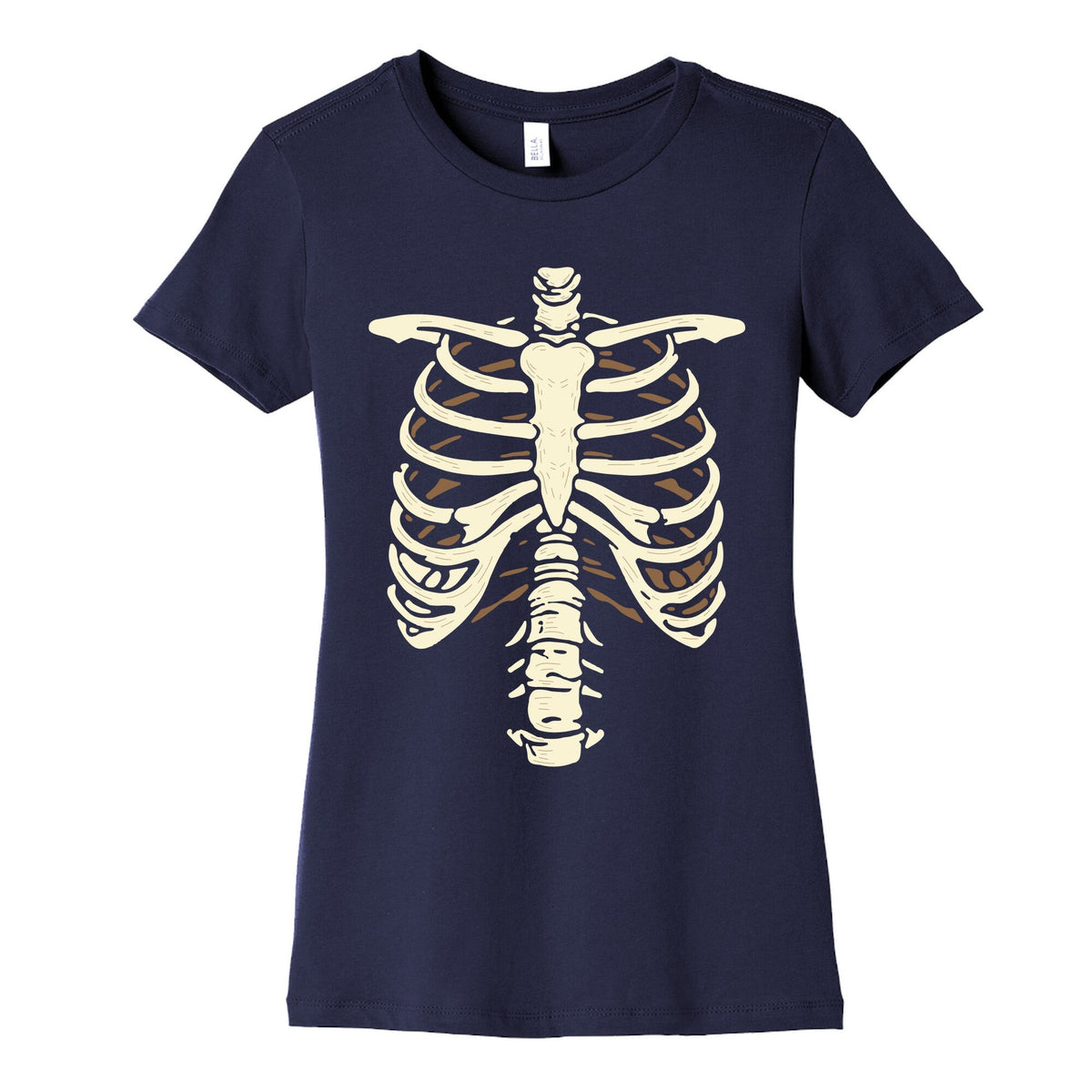 Skeleton Rib Cage Halloween Costume Womens Cotton Tee Unisex