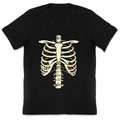 Skeleton Rib Cage Halloween Costume V-Neck Unisex