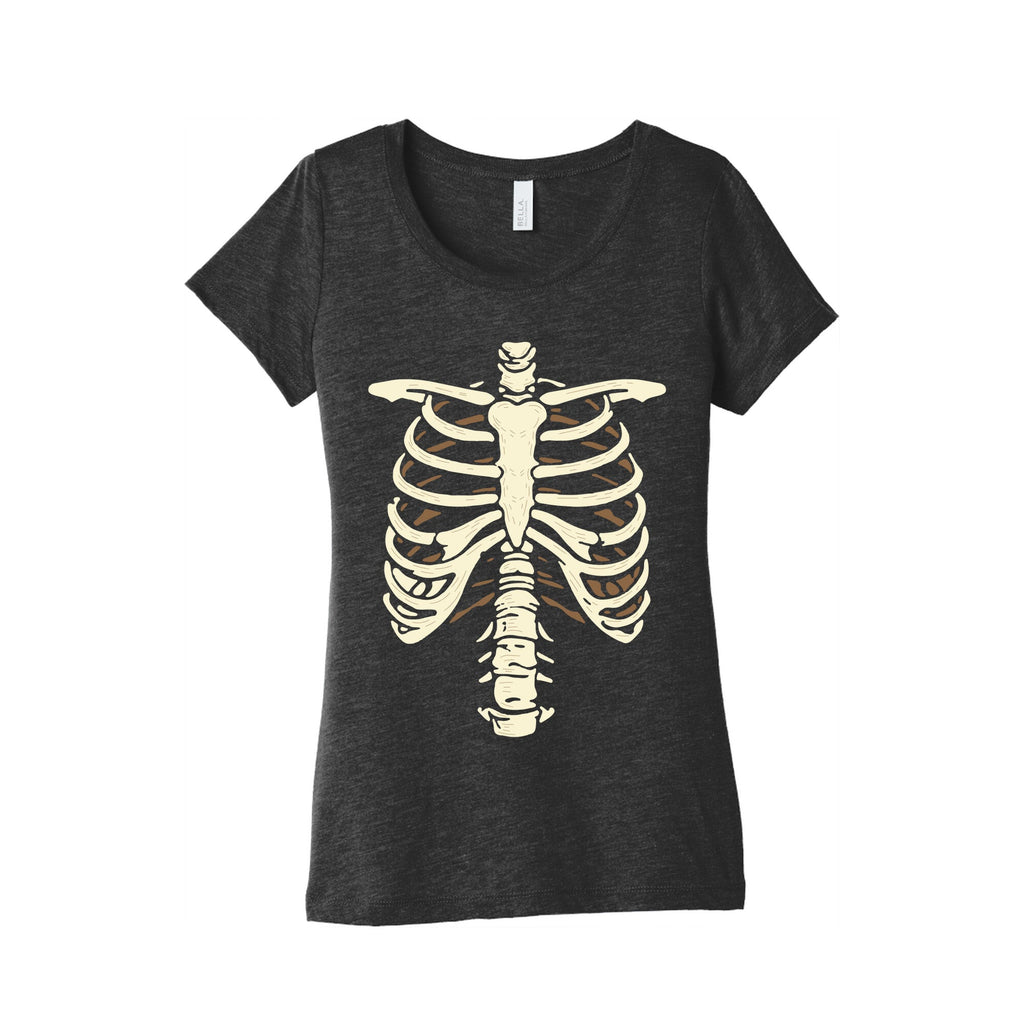Skeleton Rib Cage Halloween Costume Womens Triblend Tee Unisex