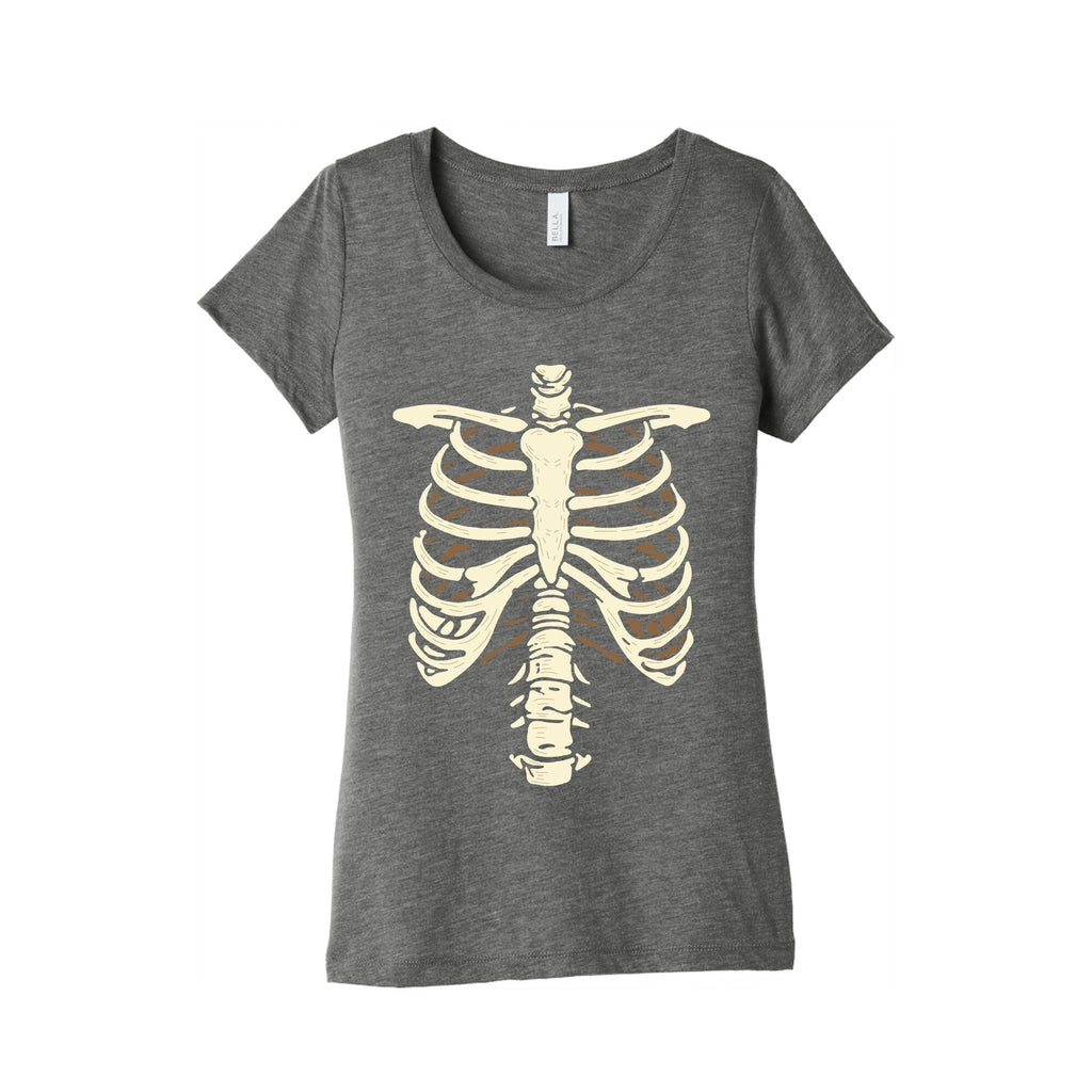 Skeleton Rib Cage Halloween Costume Womens Triblend Tee Unisex