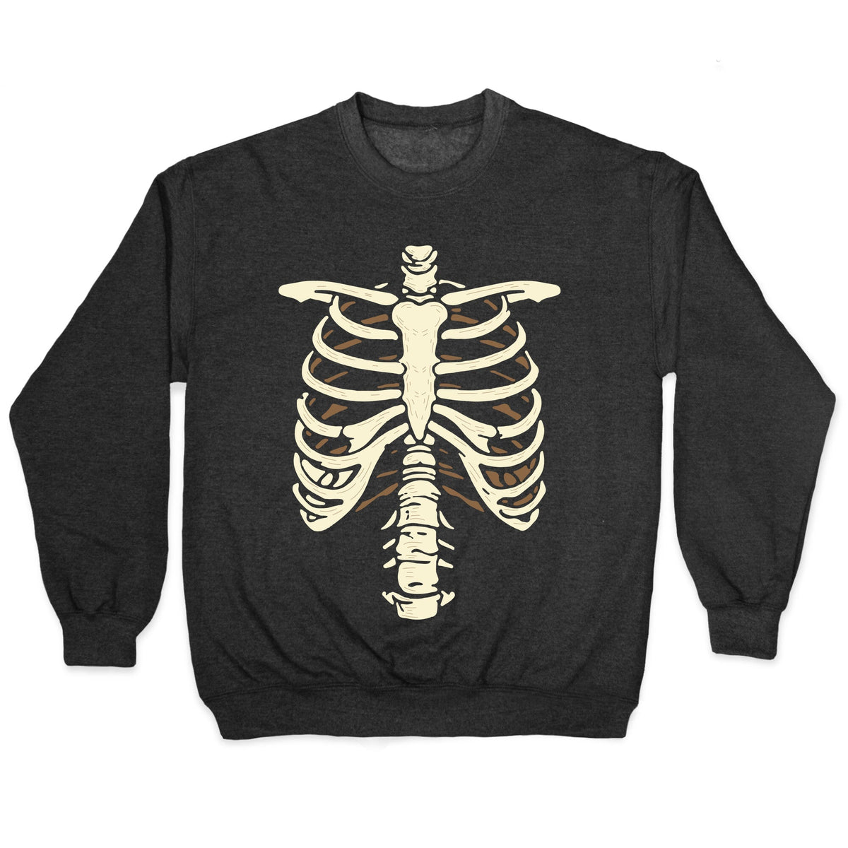 Skeleton Rib Cage Halloween Costume Crewneck Unisex