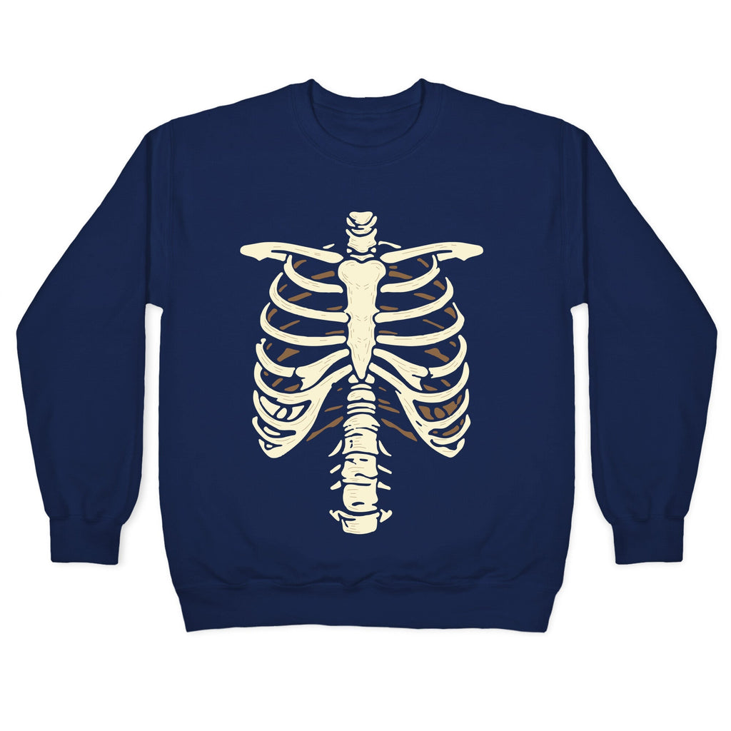 Skeleton Rib Cage Halloween Costume Crewneck Unisex