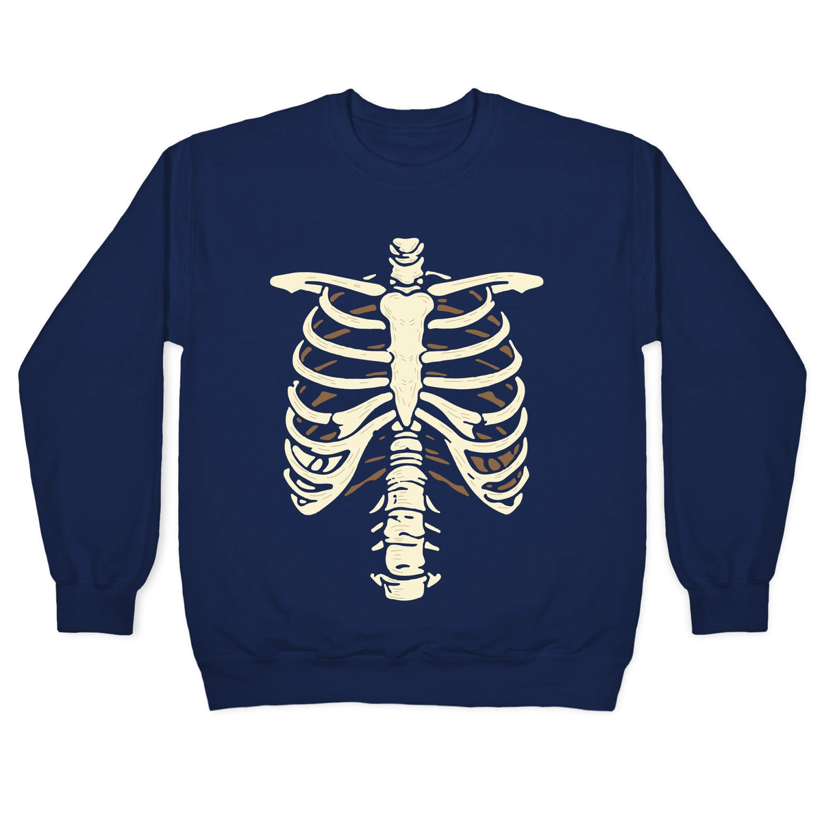 Skeleton Rib Cage Halloween Costume Crewneck Unisex