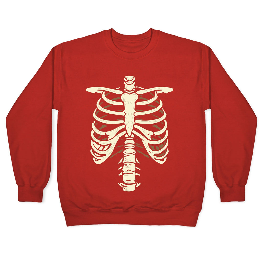 Skeleton Rib Cage Halloween Costume Crewneck Unisex