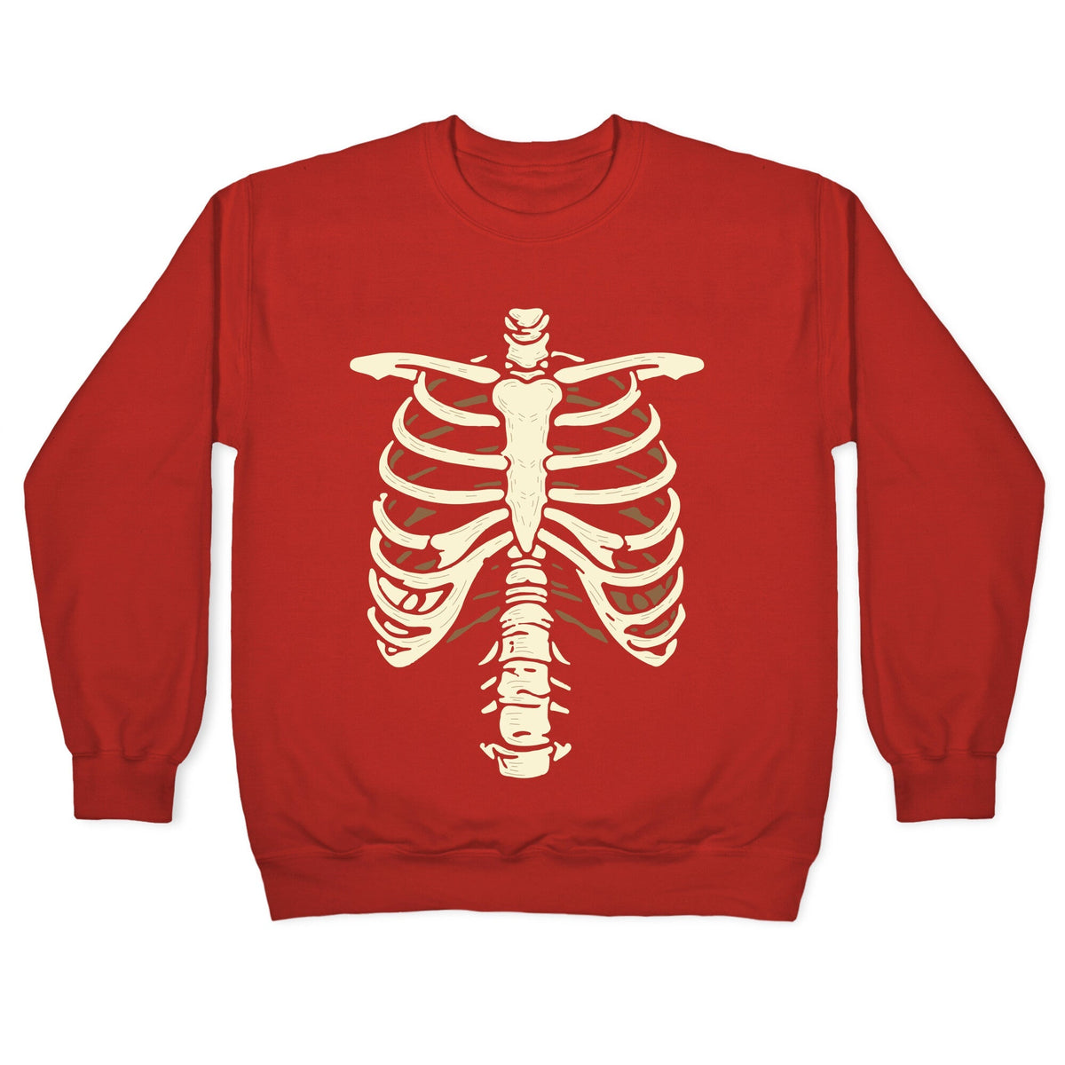 Skeleton Rib Cage Halloween Costume Crewneck Unisex