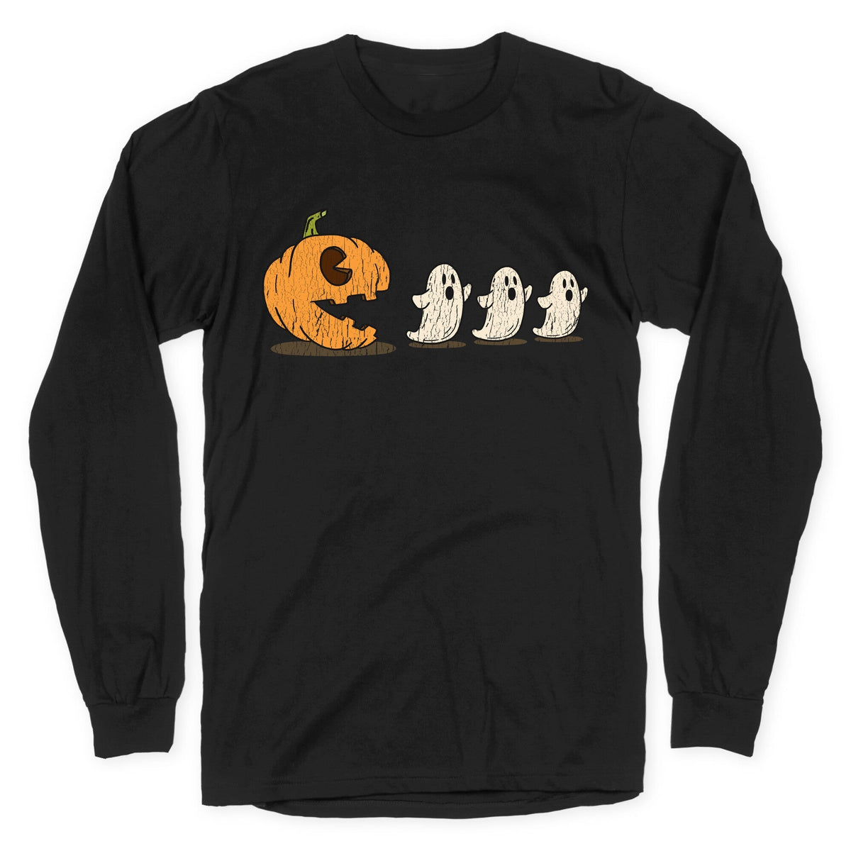 Halloween Pumpkin Ghost Game Longsleeve Tee Unisex
