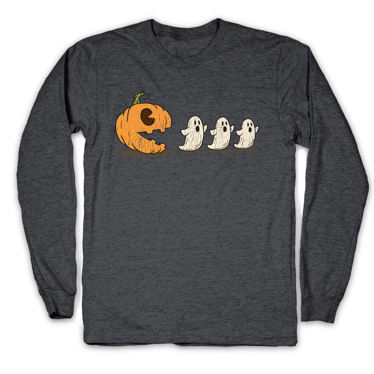 Halloween Pumpkin Ghost Game Longsleeve Tee Unisex