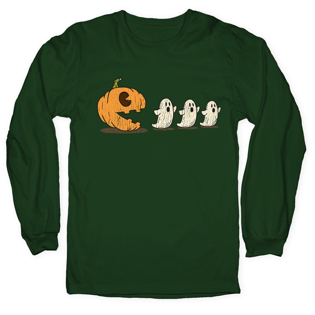 Halloween Pumpkin Ghost Game Longsleeve Tee Unisex